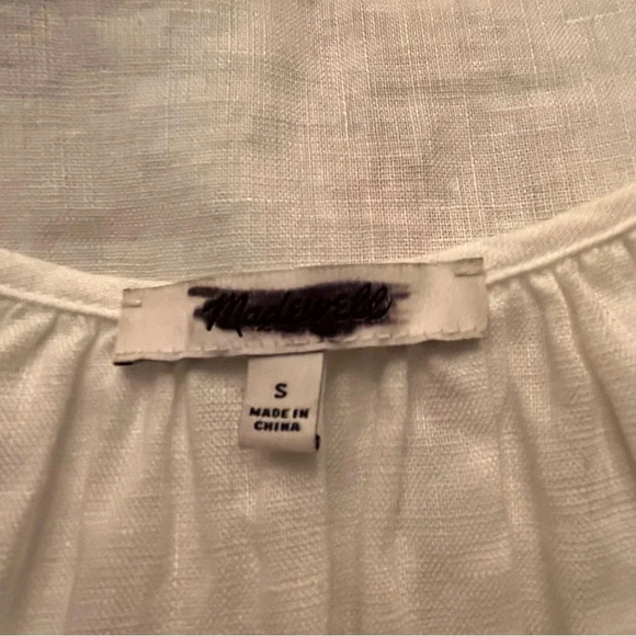 Madewell lighthouse embroidered floral linen shift dress Woman’s Size Small Boho - Picture 5 of 8